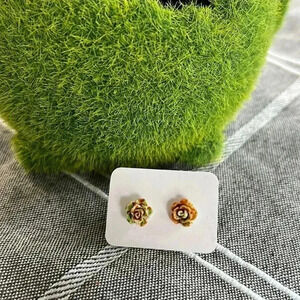 New handmade by jax flower  earrings​